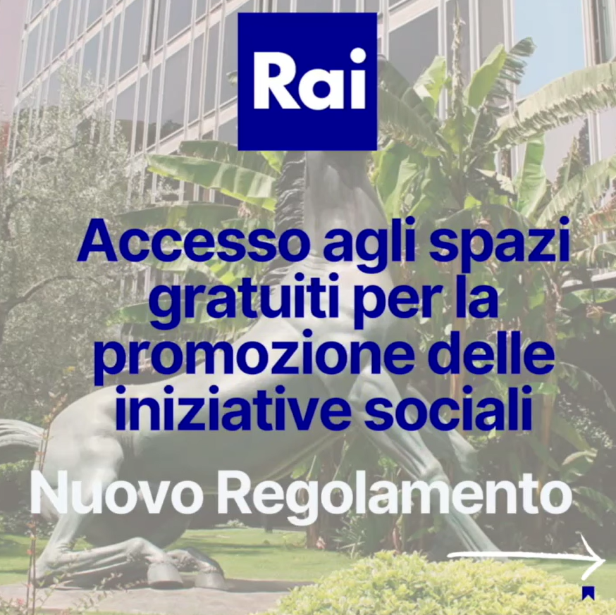 Rai per il sociale: spazi gratuiti per raccolte fondi e campagne – seconda finestra 2026