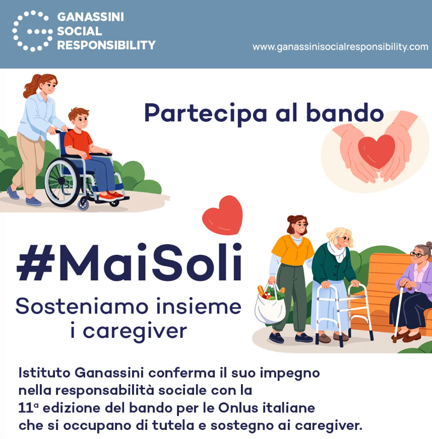 Bando Ganassini 2026: #MaiSoli a sostegno dei caregiver