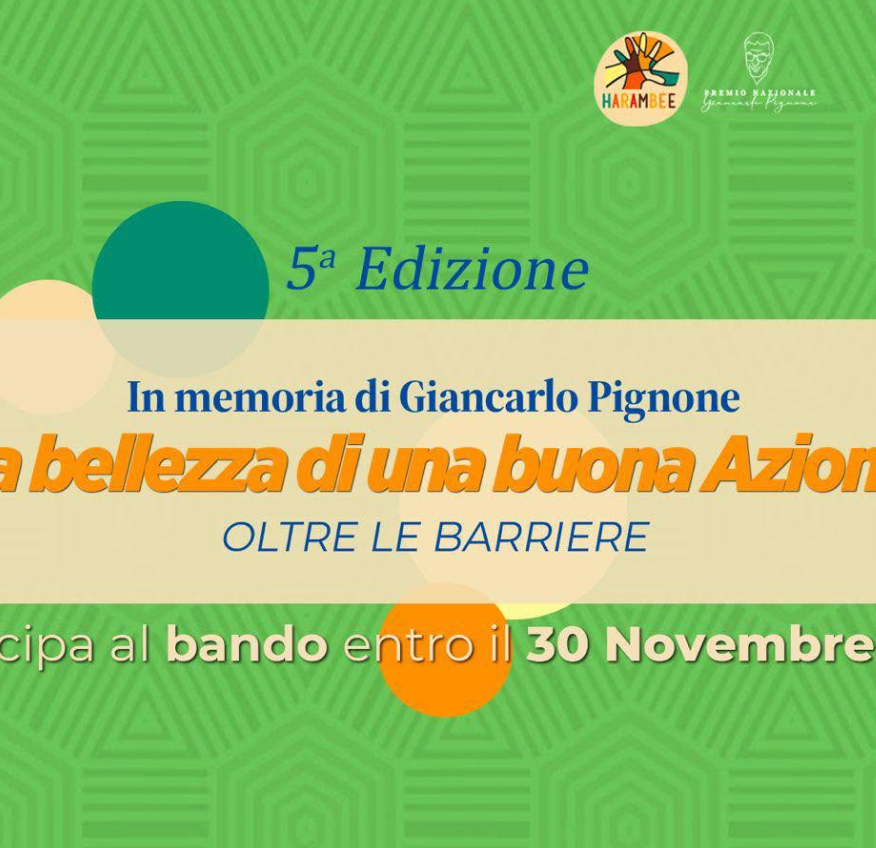Premio Giancarlo Pignone 2026 per progetti a favore delle persone con disabilità